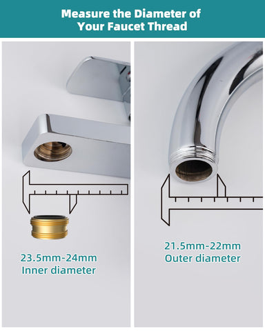 Hibbent 360-degree swivel aerator allows precise directing of water.
