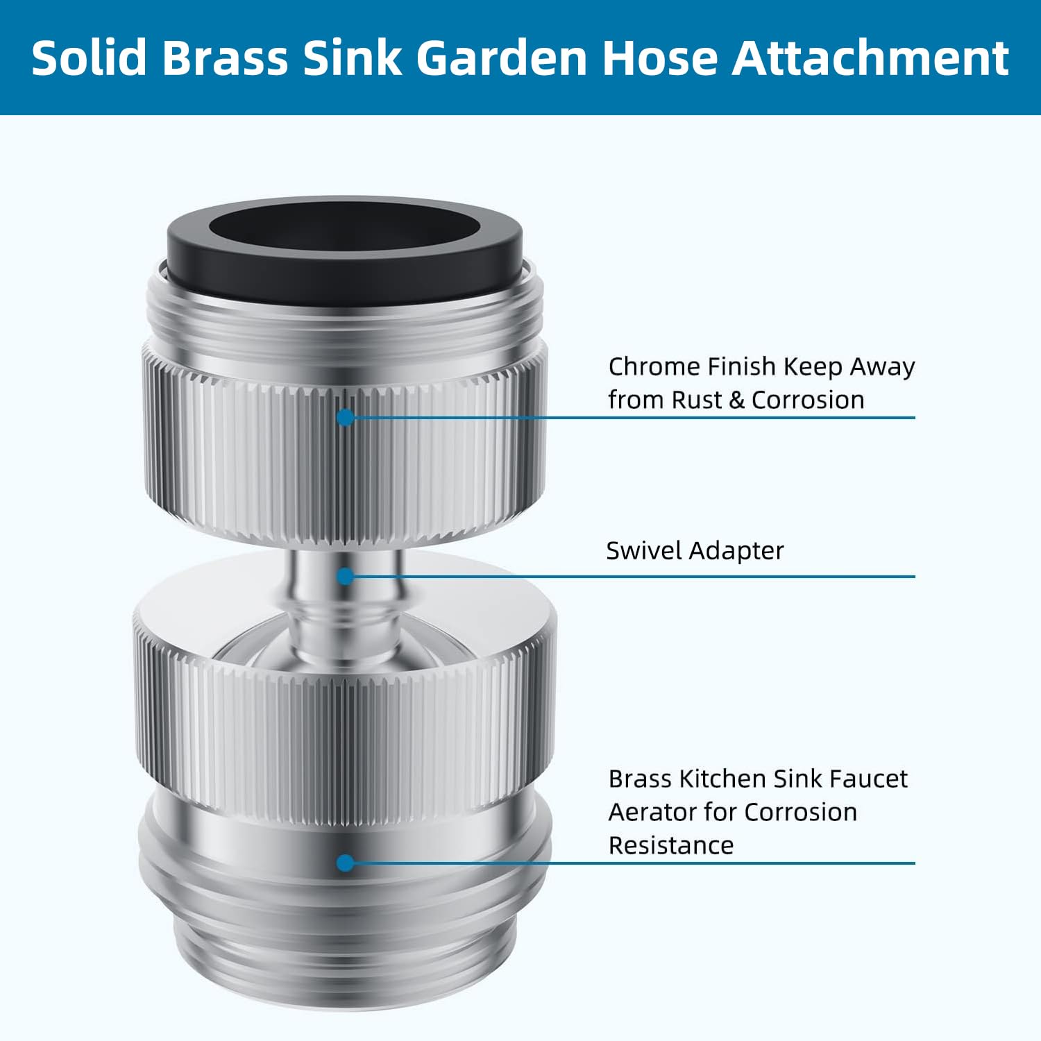Hibbent sturdy chrome finish complements modern kitchen and bath décor.