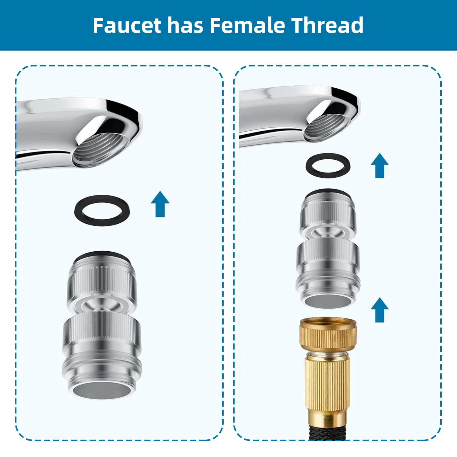 Hibbent chrome-plated brass build resists rust and looks sleek.