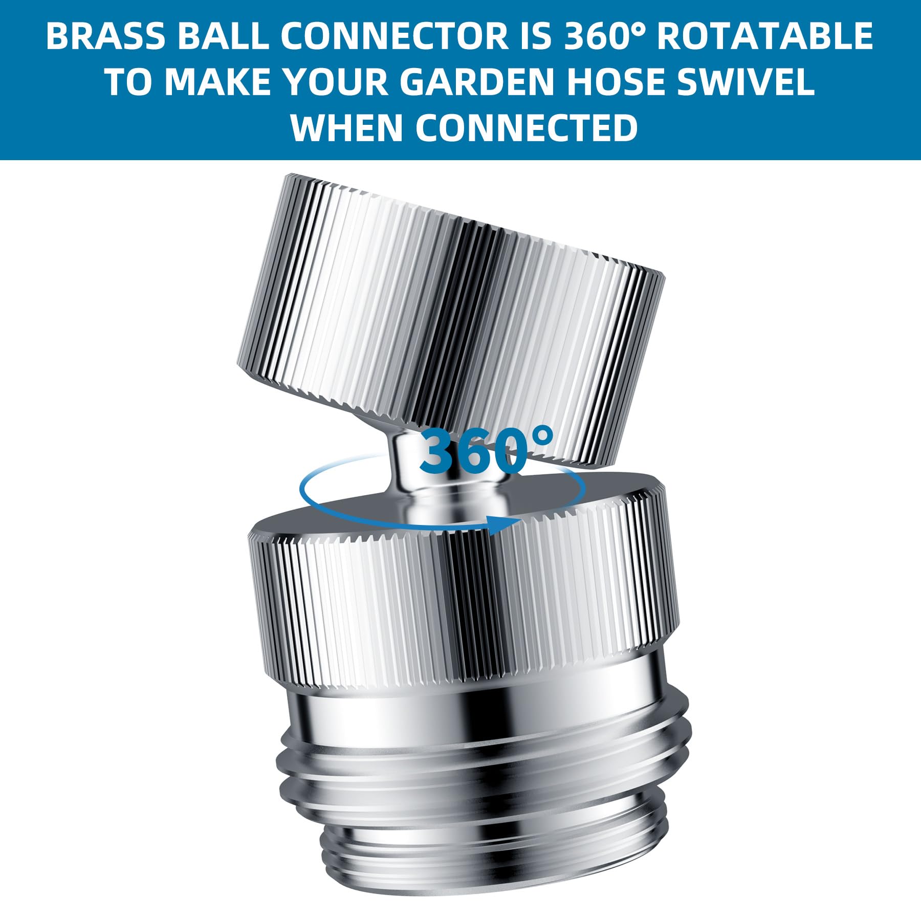 Hibbent 360-degree swivel design keeps the hose aligned during use