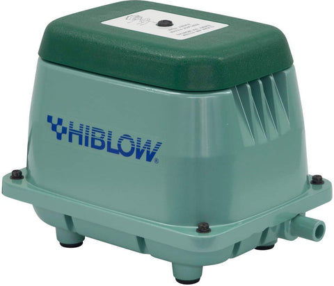 Hiblow HP-80 pond aerator in action delivering steady oxygen for aquatic life.
