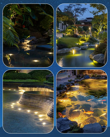 HIBOITEC pond light submerged up to 16.4 feet for versatile placement.