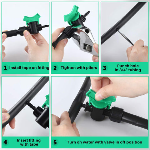 Hiboom adjustable shut-off valve for precise irrigation control