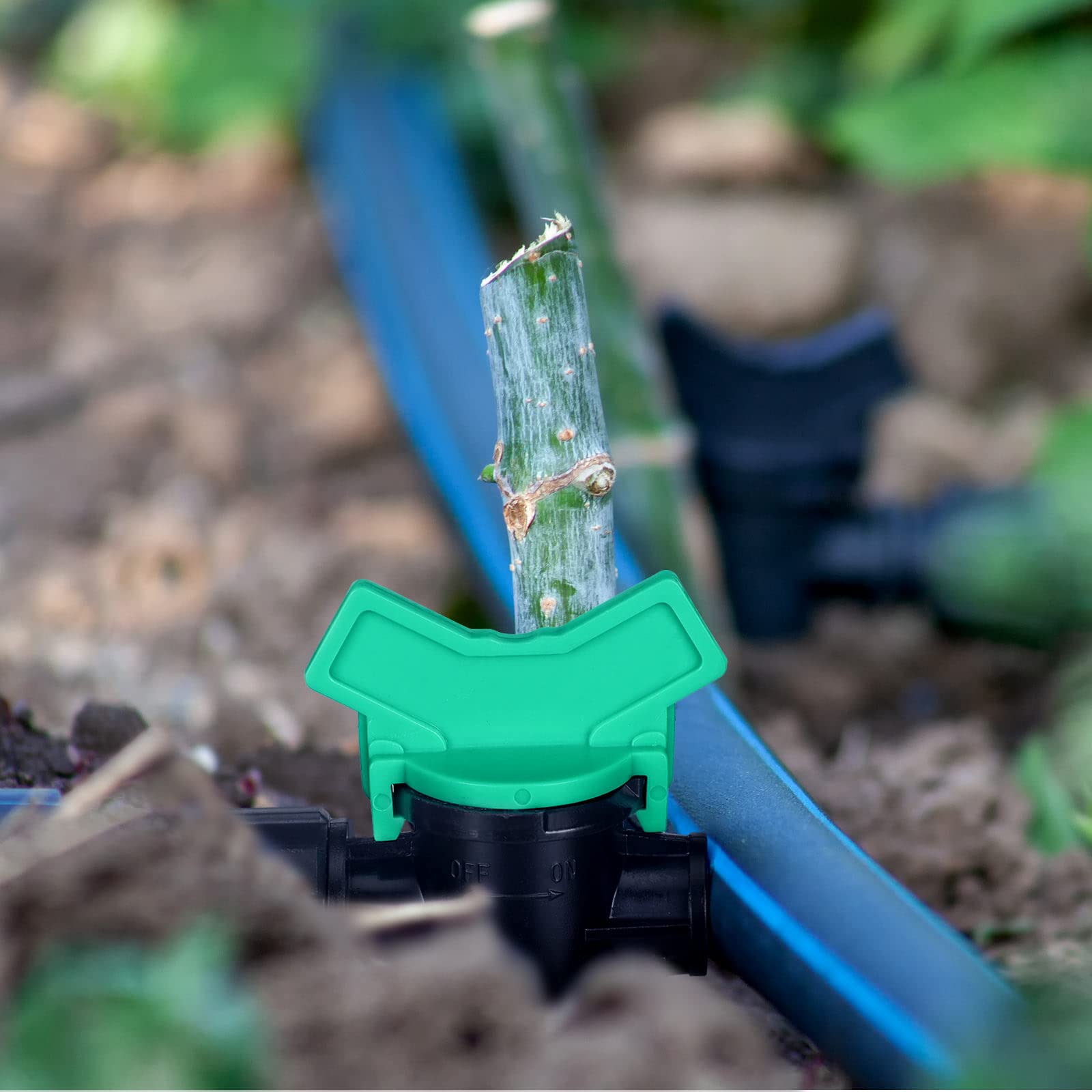 Hiboom garden irrigation setup demonstrates efficient watering