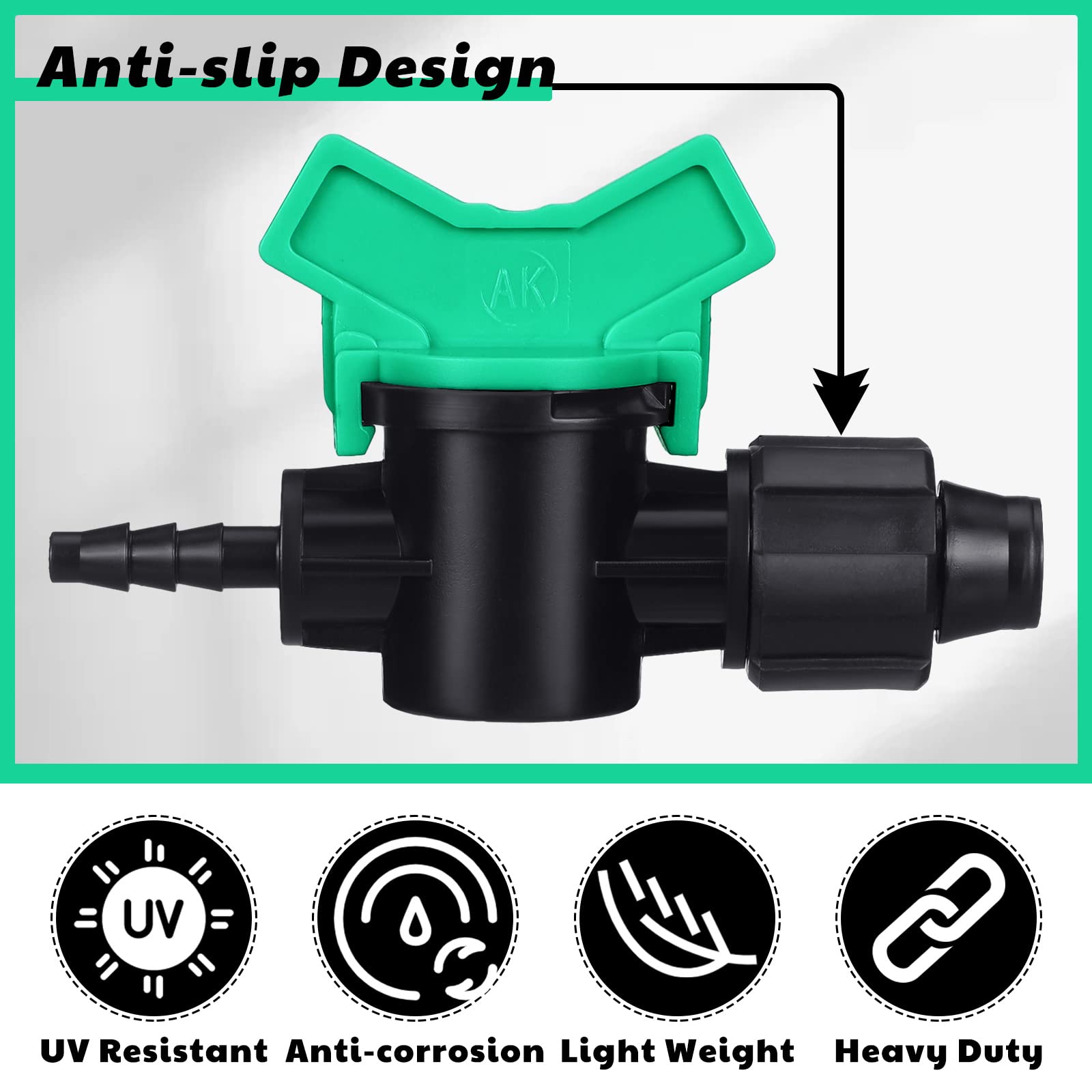 Hiboom mainline compatibility with 1/2 to 1 inch tubing