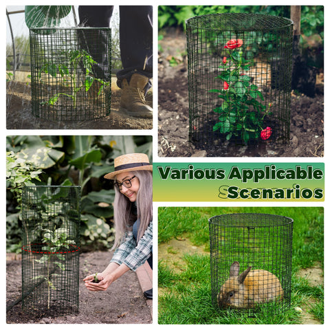 Hiboom deterrent for rabbits and small mammals in outdoor gardens