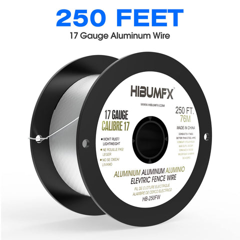 HIBUMFX aluminum wire close-up shows 17 gauge strands and quality.