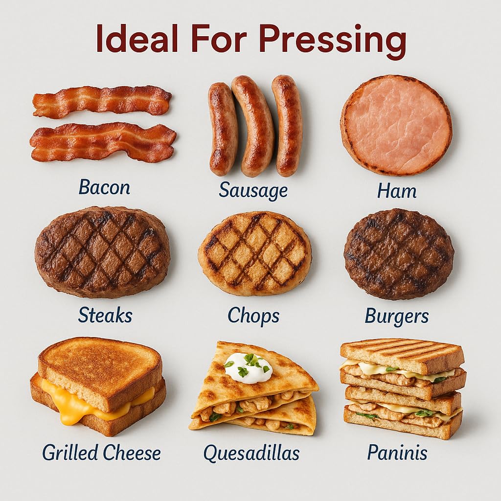 HIC Kitchen Bacon Press safe on non-stick pans when used with care.