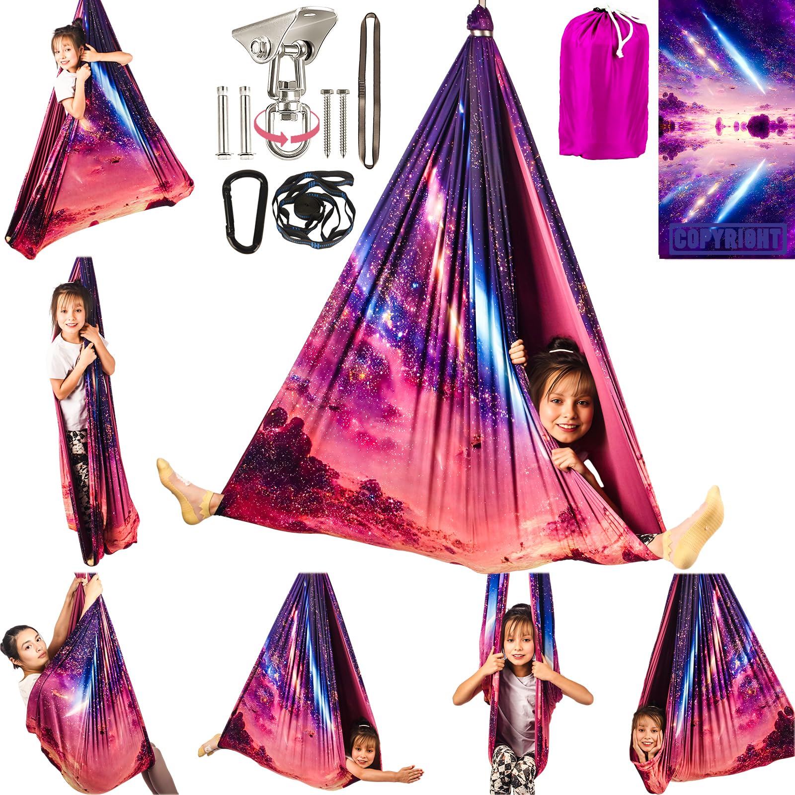 HiCamer sensory swing with double-layer fabric for durable comfort