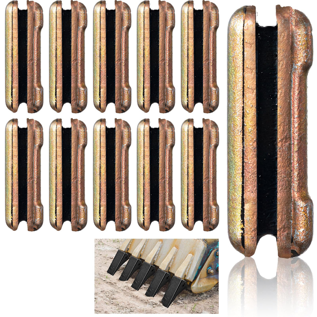 Hicarer 23FP flex pins for bucket teeth replacement with durable metal construction.