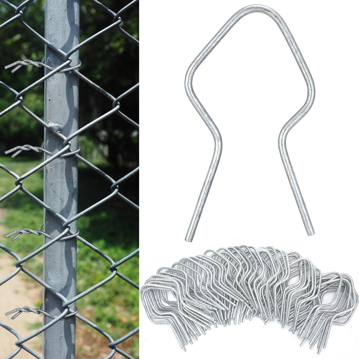 Hicarer 200 Pcs T-post Clips secure wires quickly on T-post fences.
