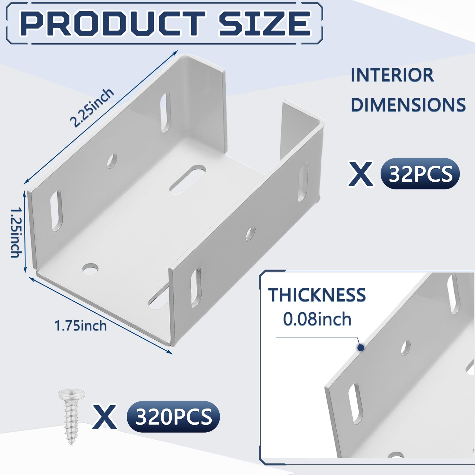 Hicarer aluminum deck railing bracket, side view, durable all-weather performance.