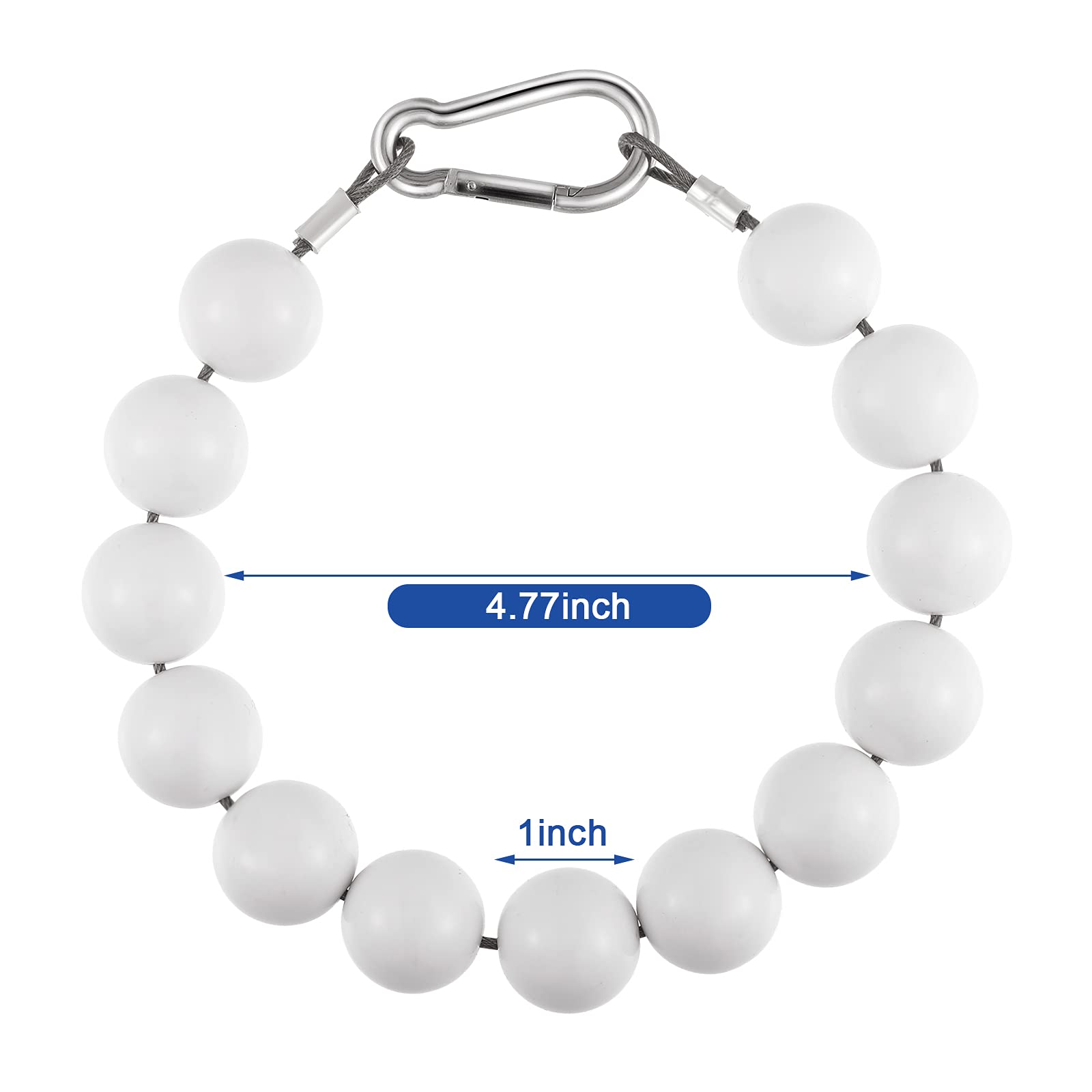 Hicarer beaded flag holder rings attached to steel cable provide durable, low tension support