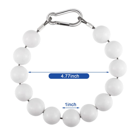 Hicarer beaded flag holder rings attached to steel cable provide durable, low tension support