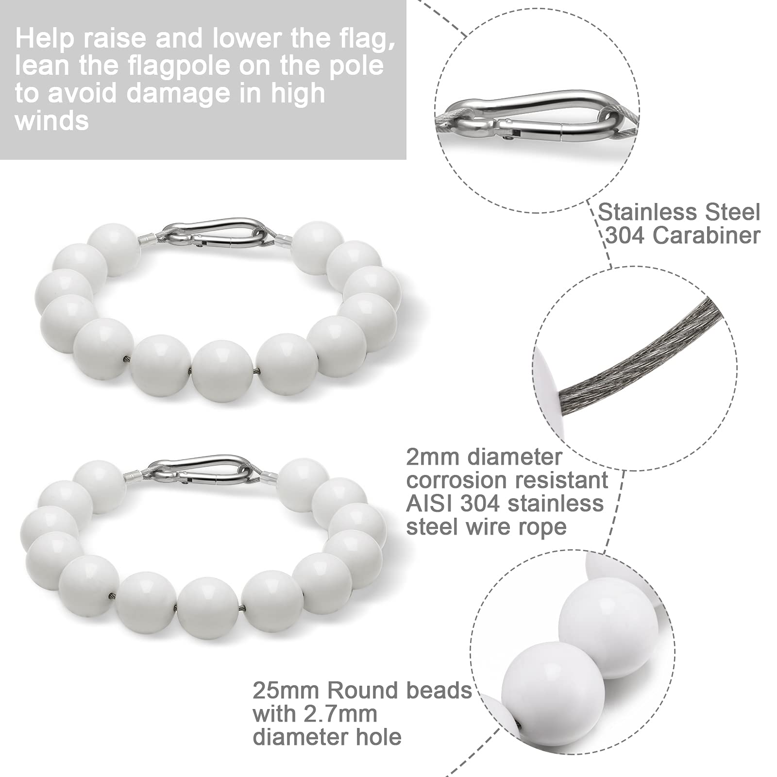 Hicarer counterweight set aids smooth lowering of flags in halyard systems