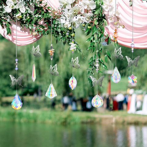 Hicarer butterfly prism suncatcher adds color to indoor walls and curtains