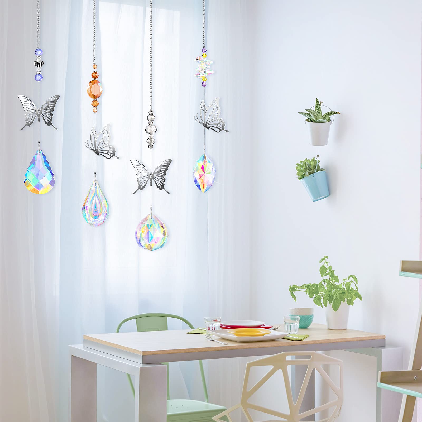 Hicarer crystal suncatcher catches sunlight for vibrant room accents