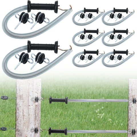 Hicarer electric fence handle with spring for smooth gate operation.