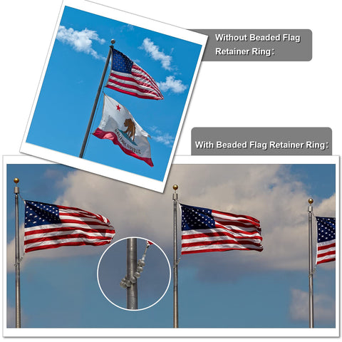 Hicarer flagpole compatibility for 2-3 inch diameter poles fits securely.