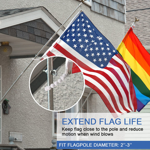 Hicarer size guide helps choose for 2 to 3 inch flagpoles