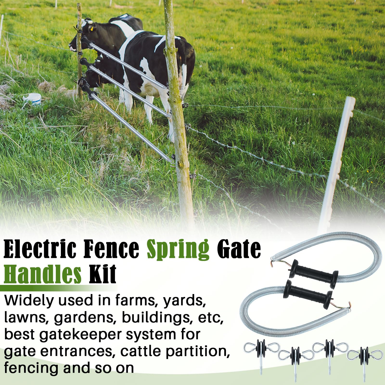 Hicarer insulated gate handle for safer, shock-free handling.