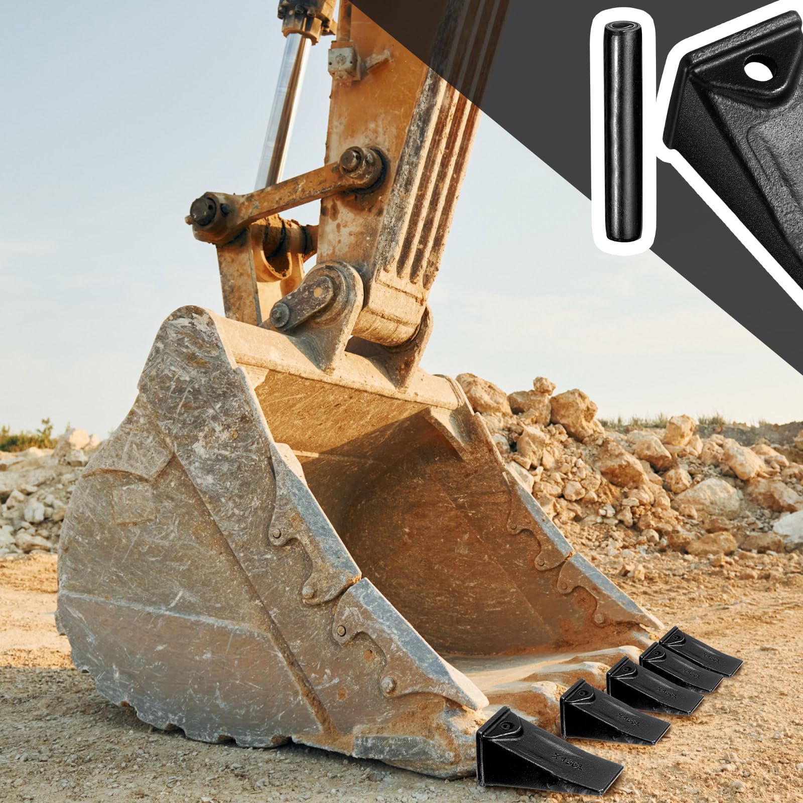 Hicarer skid steer bucket pin 2.25-inch suitable for quick swaps