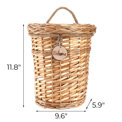 Hiceeden front door flower basket adds inviting curb appeal.