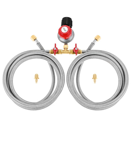 Hicello 0-20 PSI regulator demonstrates precise pressure control for outdoor cooking.