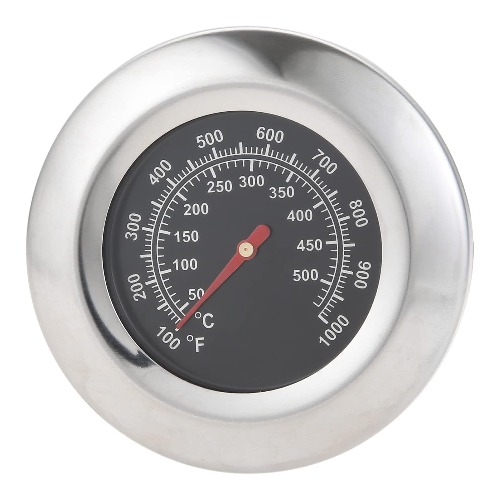 Hicello 3-inch thermometer dial on grill for precise temp reading.