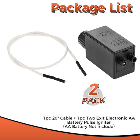 Hicello battery-operated igniter uses AA power for quick start.
