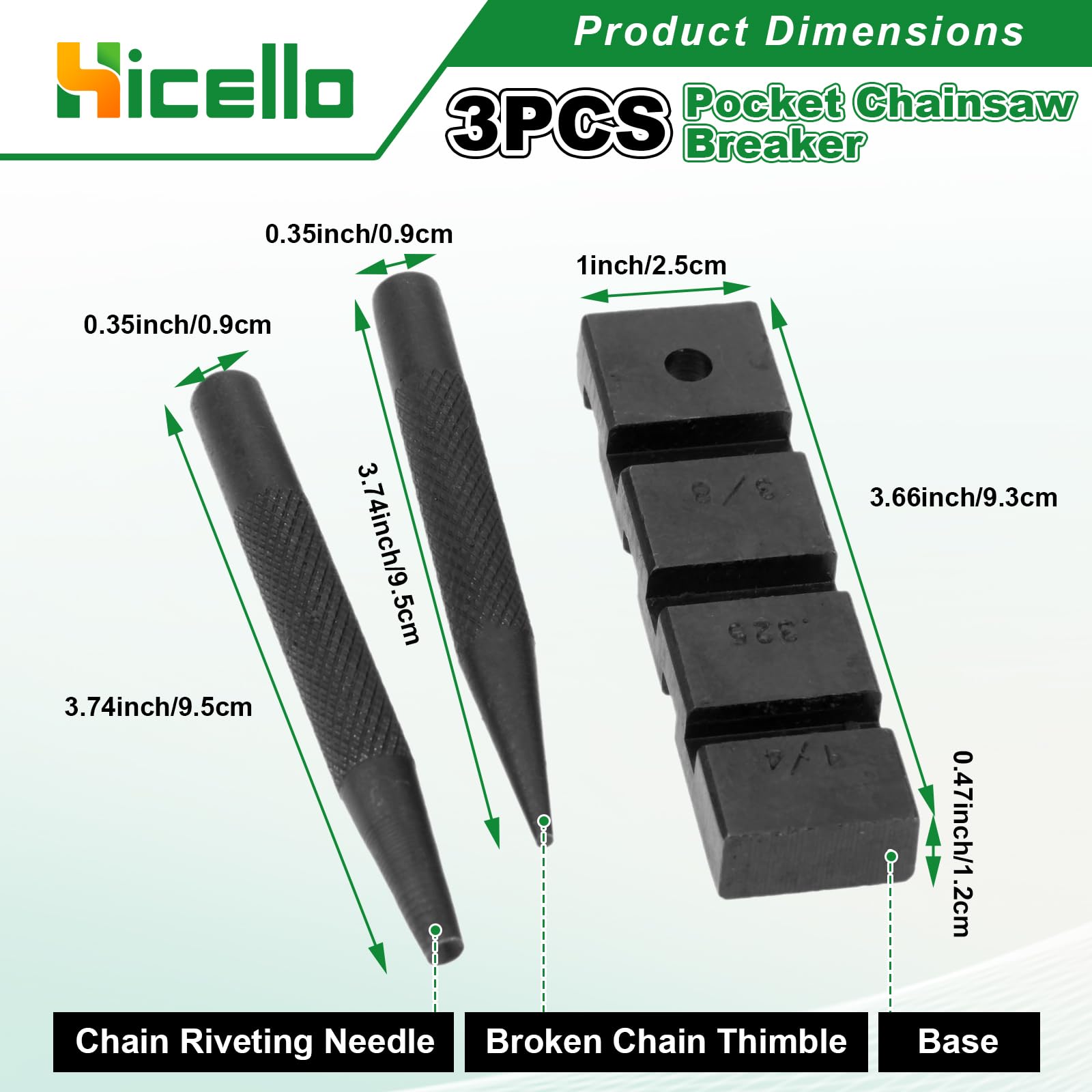 Hicello chain base plate for precise chain alignment.