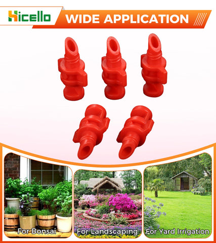 Hicello 30-60 L/hour flow supports customizable watering for lawns and beds.