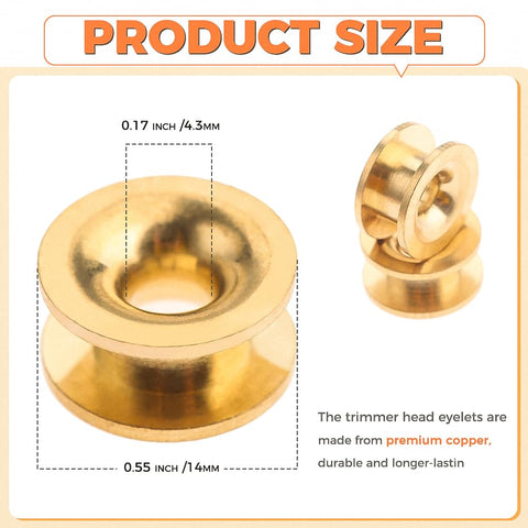Hicello metal eyelet with 14mm outer diameter for strong, lasting fit