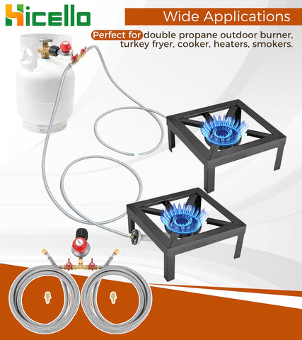 Hicello 1.0 mm orifice connector included for precise gas flow.