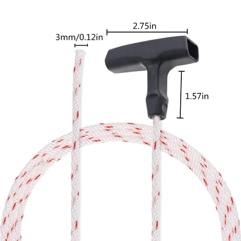 Hicello recoil starter rope shown with compact diameter for durable pulls