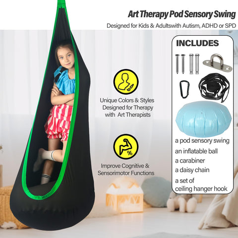 HiChrote cocoon-design seat provides hug-like comfort during playtime and breaks.