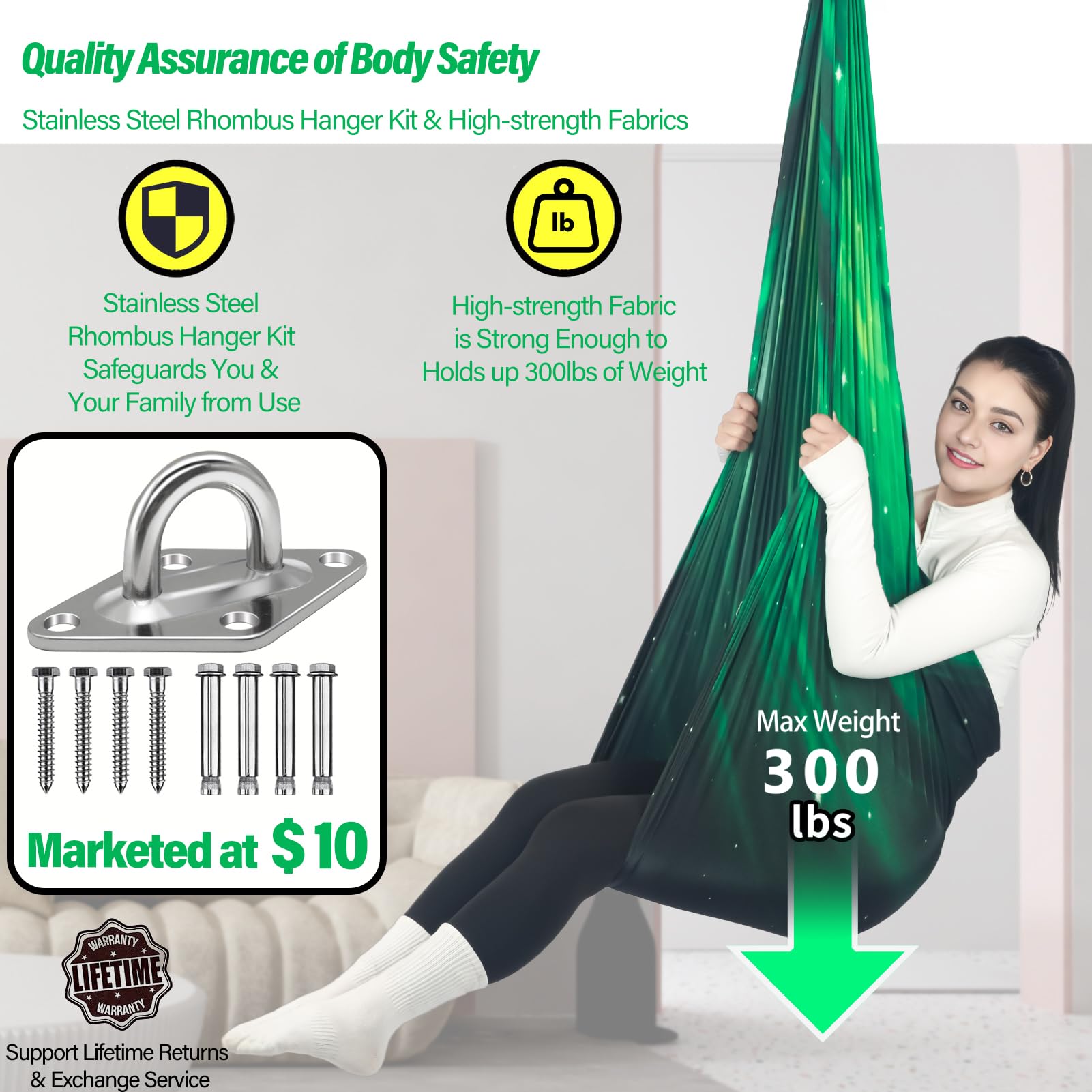 HiChrote 360° swivel hanger enabling versatile swinging directions