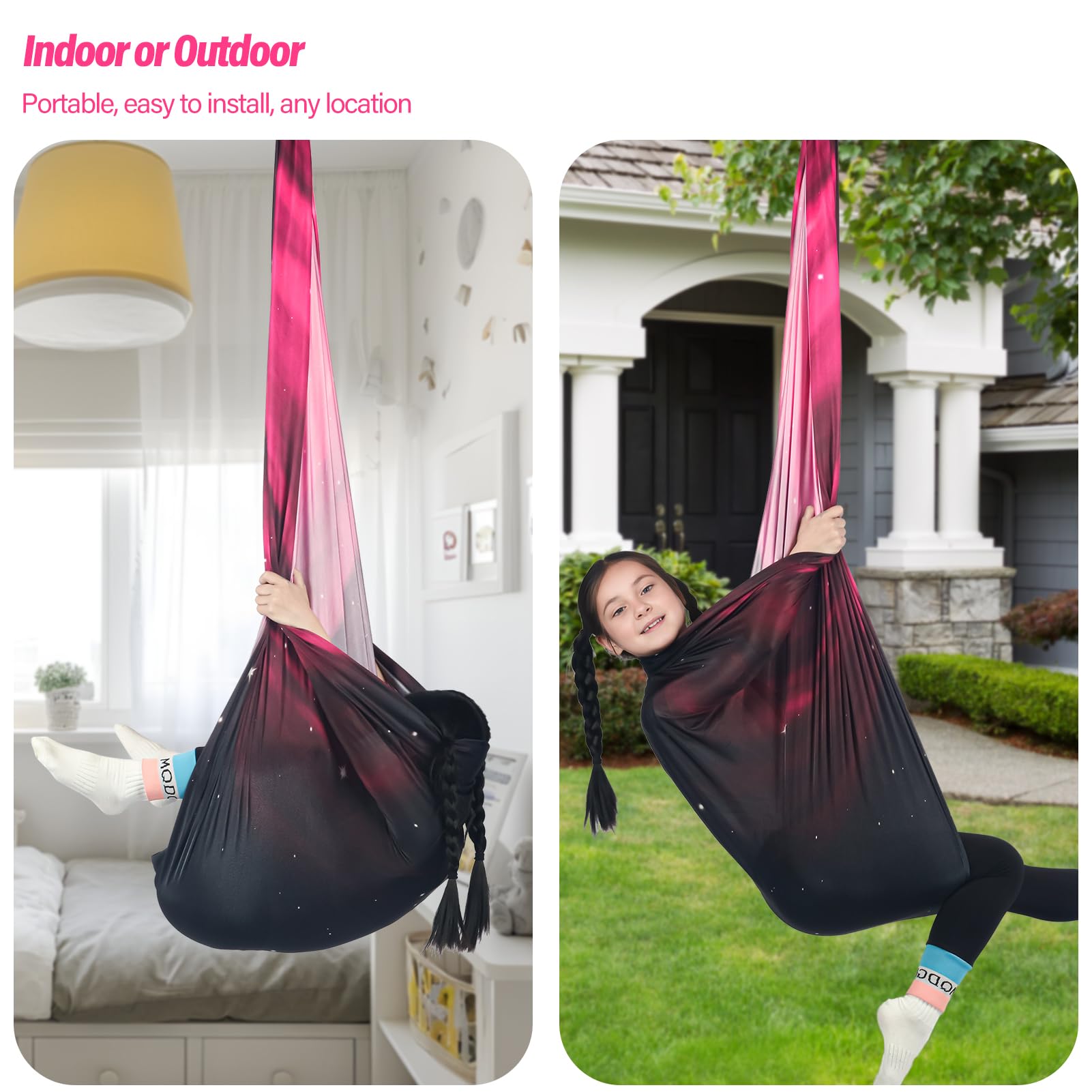 HiChrote sensory swing promotes relaxation and focus during play