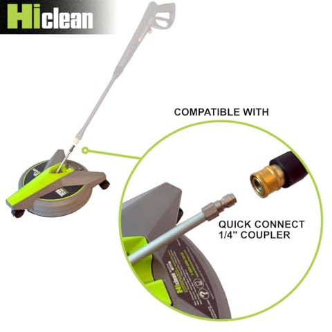 Hiclean dual spinning nozzles providing wide-area coverage for patios