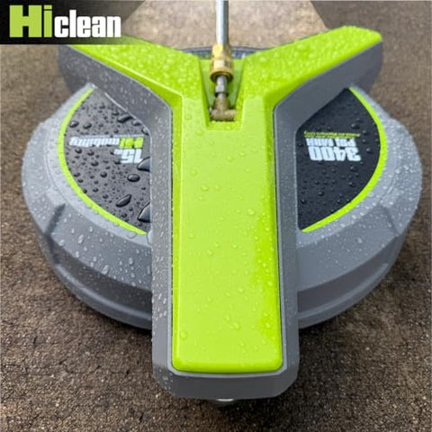 Hiclean dual nozzle head delivering wide, even patio cleaning