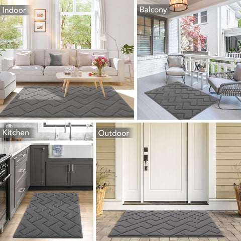 hicorfe Dirt Trapper Doormat low-profile design fits under doors