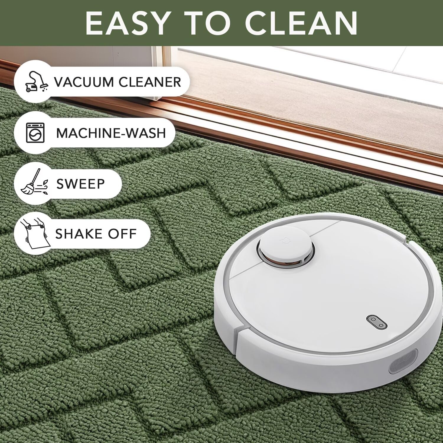 hicorfe front-entry mat adds stylish color to your decor.
