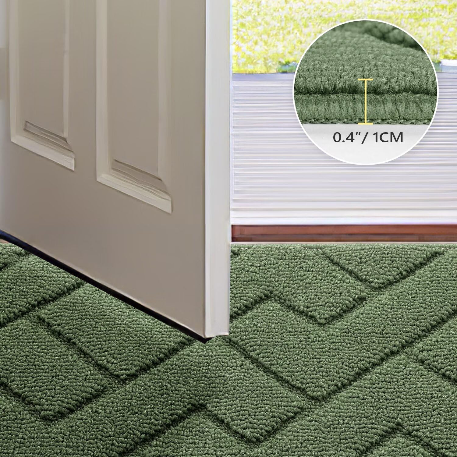 hicorfe easy-clean mat: quick shake, sweep, or gentle rinse.