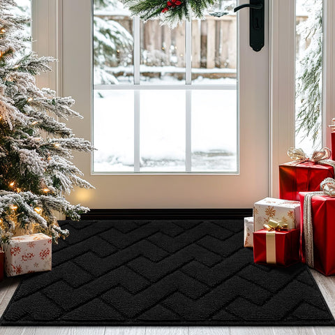 hicorfe indoor doormat with non-slip backing keeps floors dry and safe.