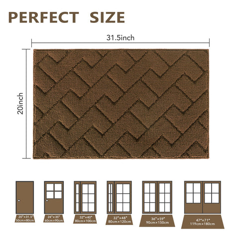 hicorfe doormat non-slip backing keeps footing secure on entryways.