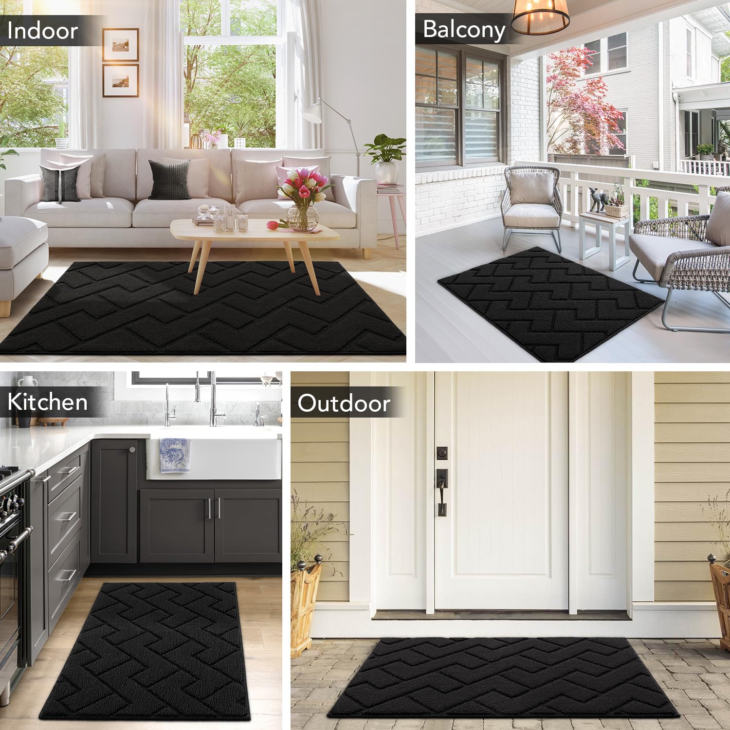 hicorfe doormat shows non-slip backing protecting floors from scuffs.