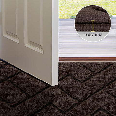 hicorfe non-slip-backing entry mat prevents slips at the doorway.