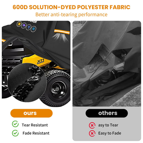 HICOVER UV-protected riding mower cover guards against sun fade