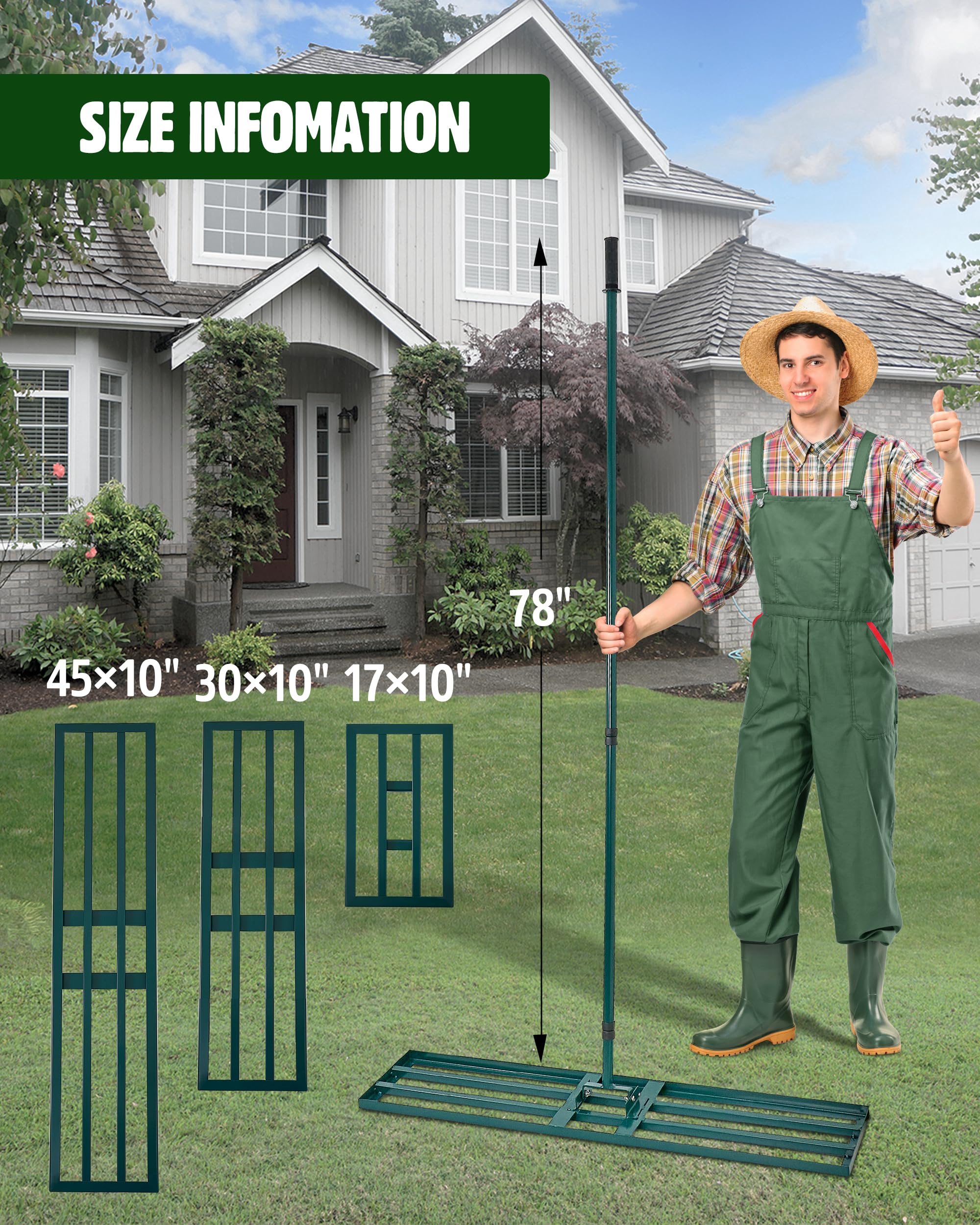 HIDALIFE 78-inch handle extension for extended reach.