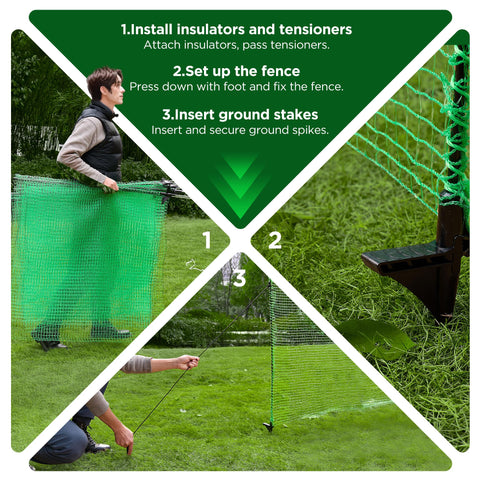 Hidalife garden fence easy install without tools for quick space separation